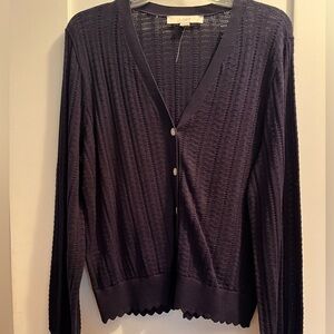 NWOT Loft pointelle cardigan. Size large.